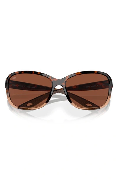 Shop Costa Del Mar Seadrift 58mm Polarized Square Sunglasses In Copper