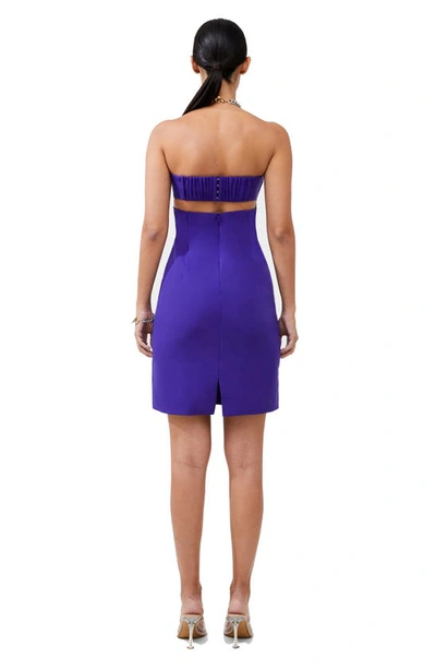 Shop French Connection Echo Strapless Crepe Cocktail Dress In Cobalt Vio