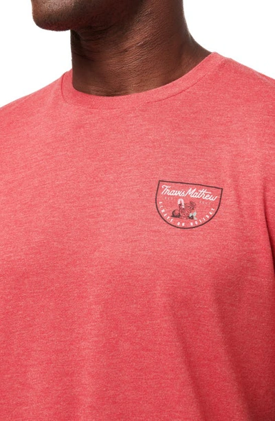 Shop Travismathew Peppermintini Graphic T-shirt In Heather Red