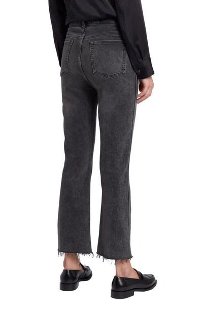 7 For All Mankind Frayed High Waist Slim Kick Flare Jeans In Silent Night