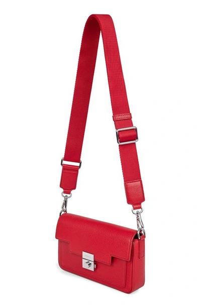 Shop We-ar4 The Retro Leather Crossbody Bag In Red