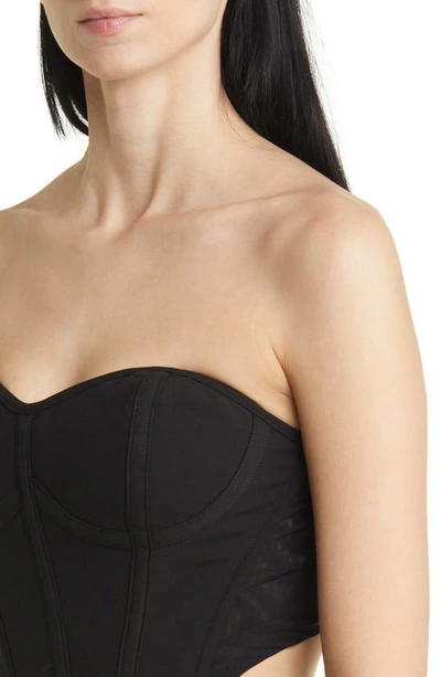 Shop Black Halo Roxy Cutout Strapless Sheath Dress In Black