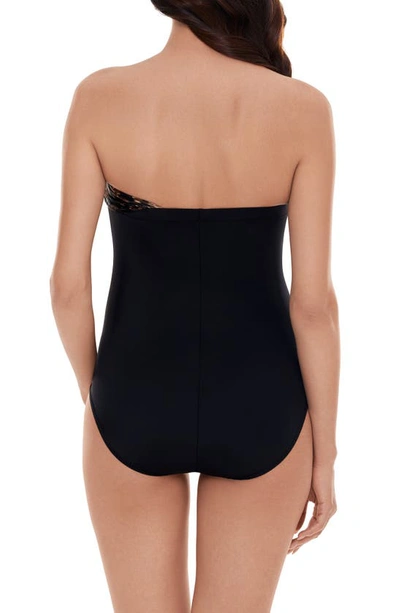 Shop Magicsuit La Pax Goddess Convertible One-piece Swimsuit In Black/ Brown