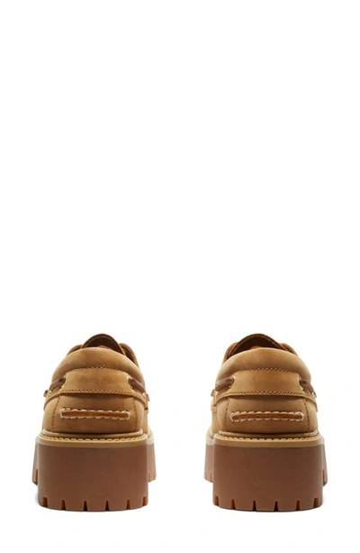 Shop Timberland Stone Street Platform Boat Shoe In Wheat