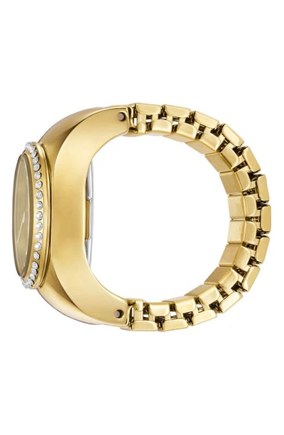 Fossil Women's Ring Watch Two-hand Gold-tone Stainless Steel Bracelet Watch, 15mm In Gold