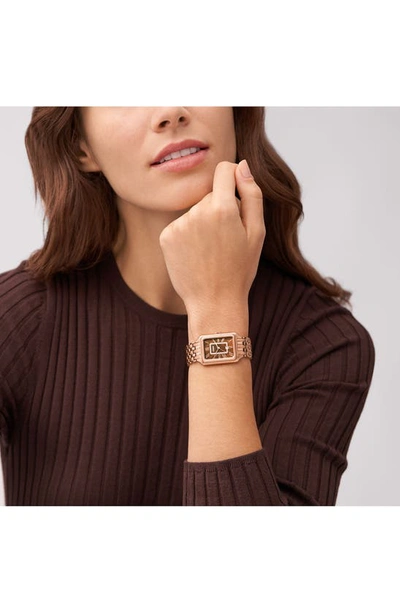 Shop Fossil Raquel Bracelet Watch, 26mm In Rose Gold