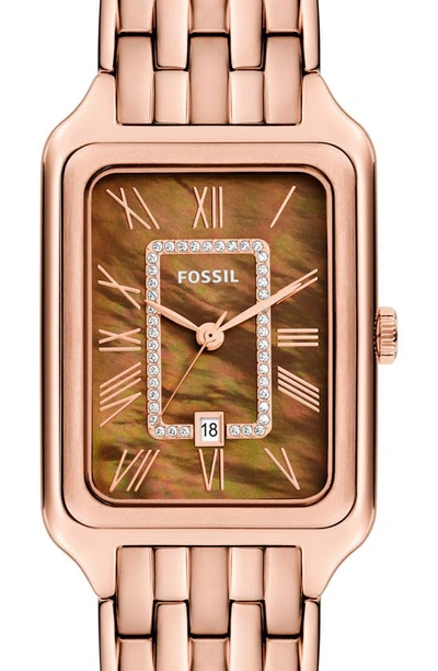 Fossil Women Raquel Watch In Rose Gold