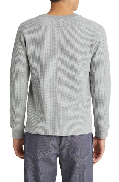 Rails Wade Waffle Thermal Long Sleeve Tee Heather Grey In Heather Grey