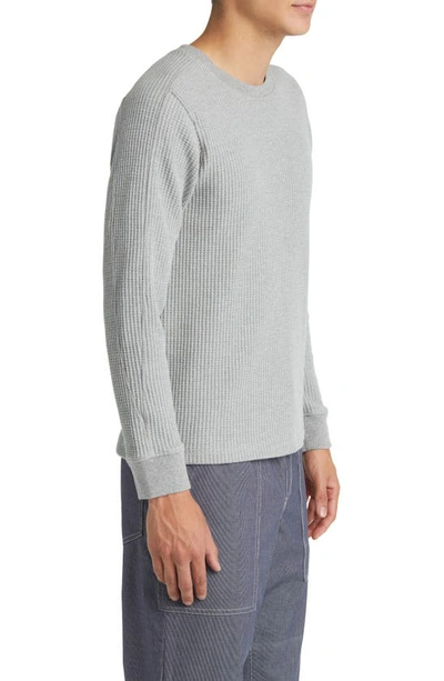 Rails Wade Waffle Thermal Long Sleeve Tee Heather Grey In Heather Grey