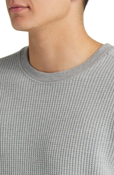 Rails Wade Waffle Thermal Long Sleeve Tee Heather Grey In Heather Grey