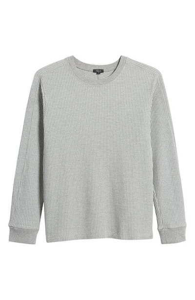 Rails Wade Waffle Thermal Long Sleeve Tee Heather Grey In Heather Grey