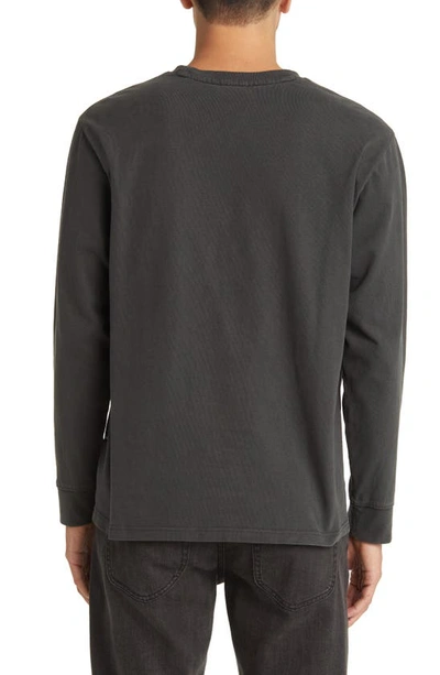 Shop Rails Cyd Long Sleeve Cotton Pocket T-shirt In Washed Black