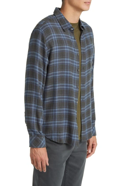 Shop Rails Lennox Relaxed Fit Plaid Cotton Blend Flannel Button-up Shirt In Moonlight Cavern