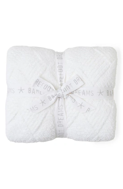 Barefoot Dreams Cozychic Diamond Weave Blanket Scarf In Pearl