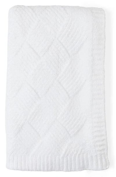 Barefoot Dreams Cozychic Diamond Weave Blanket Scarf In Pearl