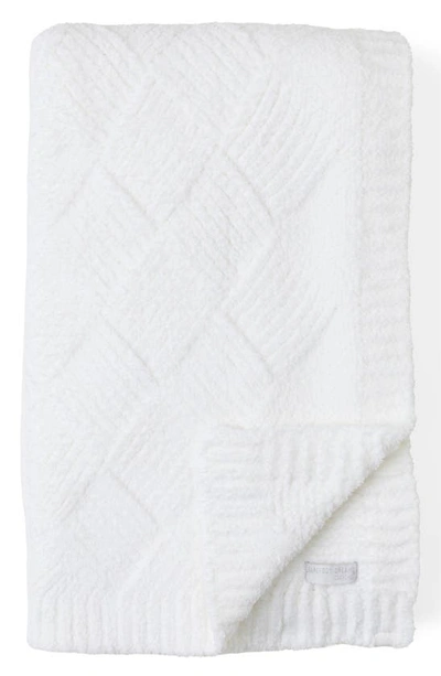 Barefoot Dreams Cozychic Diamond Weave Blanket Scarf In Pearl