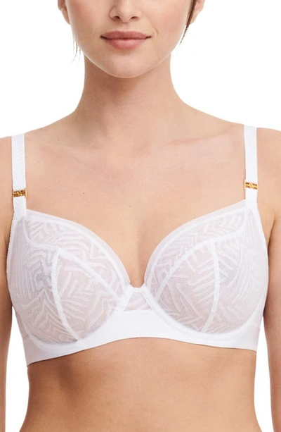 Shop Chantelle Lingerie Graphic Allure Underwire Plunge Bra In White