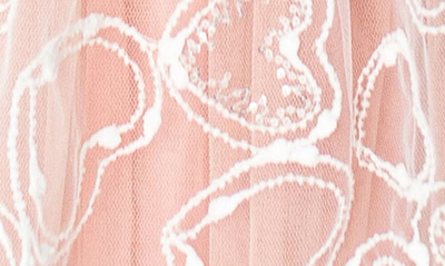 Popatu Kids' Sequin Embroidered Heart Dress In Blush