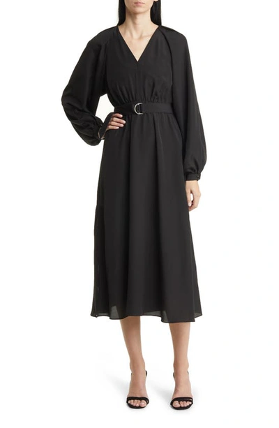 Shop Ted Baker Comus Long Sleeve Belted Dress In Black