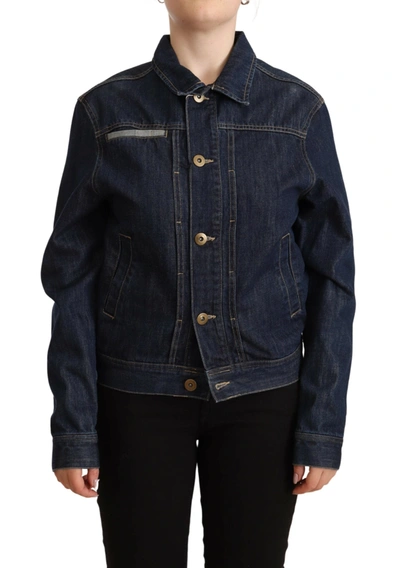 Shop Master Coat Dark Blue Button Down Long Sleeves Denim Jacket