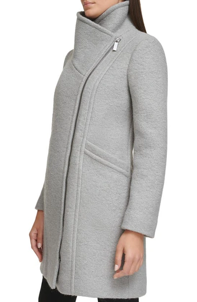 Kenneth Cole Wool-blend Coat In Light Grey