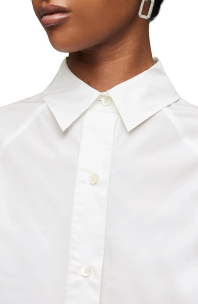 Shop Allsaints Evie Woven Shirt In Chalk White