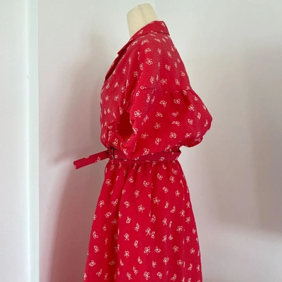 Pre-owned Rosie Assoulin Have The Wind At Your Back Red Dress With Belt