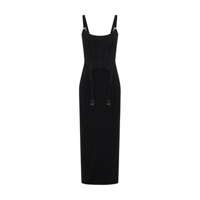 Shop Dion Lee Garter Corset Dress In Black