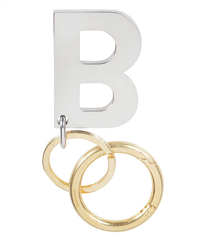 Shop Balenciaga Brass Key-holder In Silver