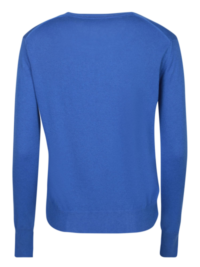 Vivienne Westwood Orb-embroidered Cotton-cashmere Jumper In Blue