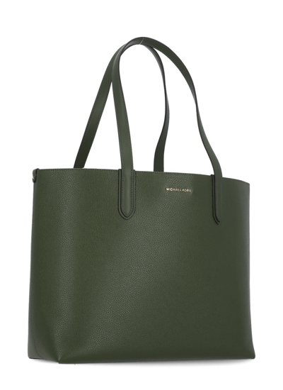 Shop Michael Michael Kors Eliza Shopping Bag In Green