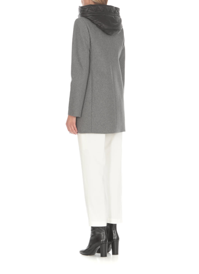 Fay Toggle Jacket In Wool Cloth In Grey