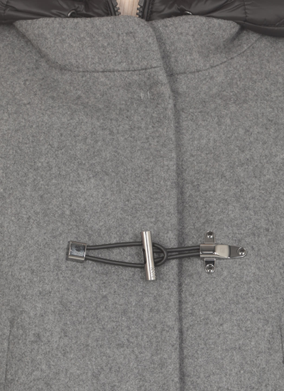 Fay Toggle Jacket In Wool Cloth In Grey