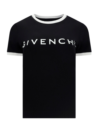 Shop Givenchy Ringer T-shirt In Black/white