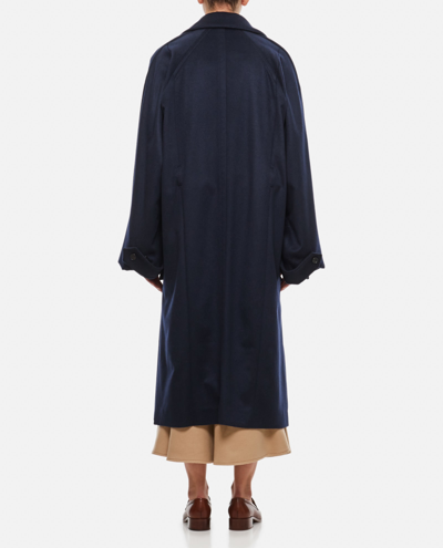 Shop Setchu Trench Coat In Blue