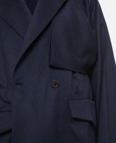 Shop Setchu Trench Coat In Blue