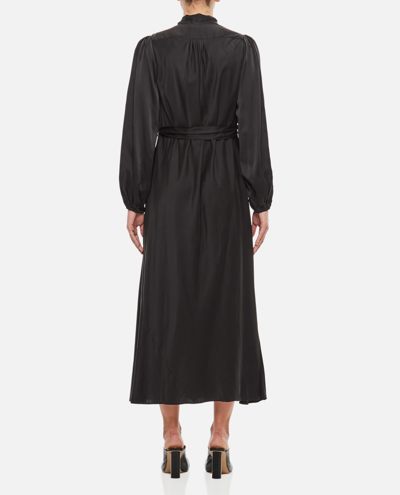 Shop Zimmermann Silk Bollow Dress In Black
