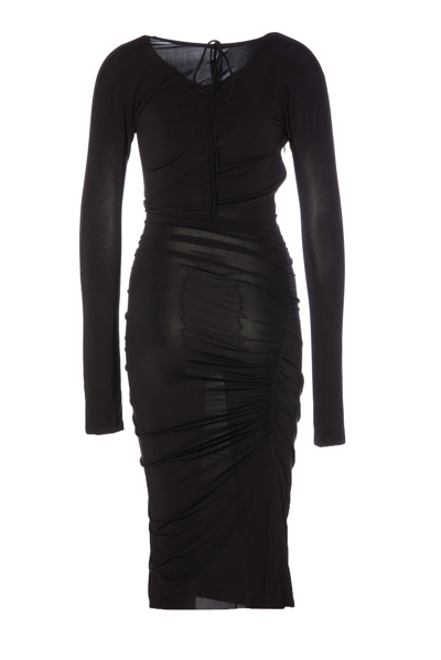 Shop Victoria Beckham Wrap Dress In Black