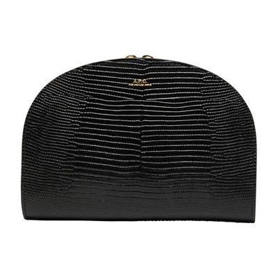 Shop Apc Demi-lune Clutch Bag In Black