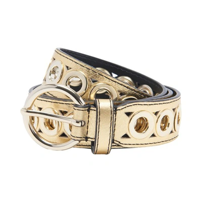 Shop Sandro Belt With Eyelets In Gold