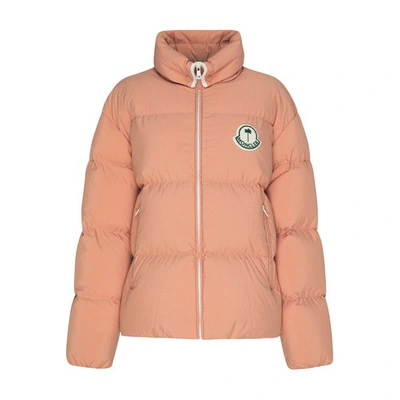 Shop Moncler Genius X Palm Angels - Rodmar Puffer Jacket In Coral