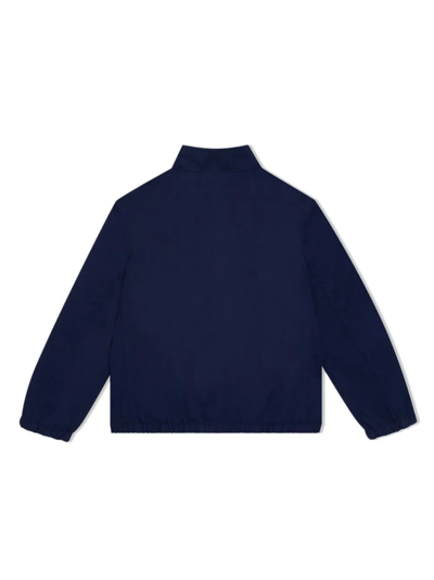 Shop Ralph Lauren Twill And Oxford Reversible Jacket - Scottish Gordon/navy Raff In Blu