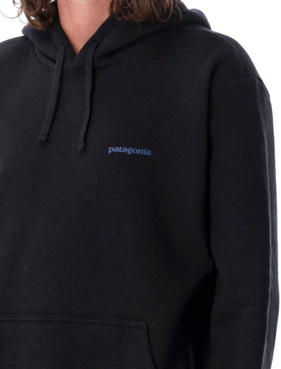 Shop Patagonia Logo Hoodie In Black