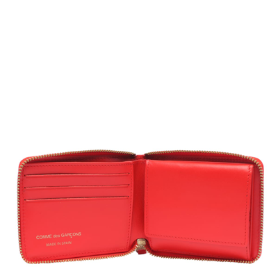 Shop Comme Des Garçons Classic Leather Line Wallet In Orange