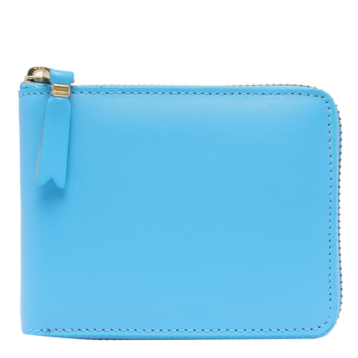 Shop Comme Des Garçons Classic Leather Line Wallet In Blue