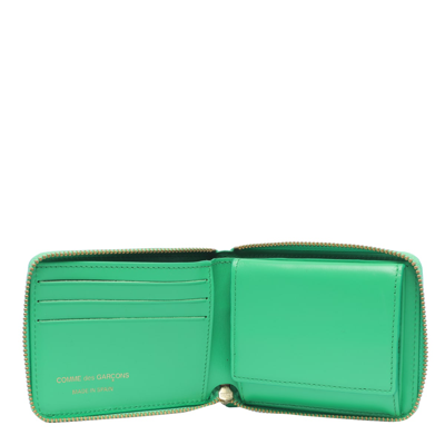Shop Comme Des Garçons Classic Leather Line Wallet In Green