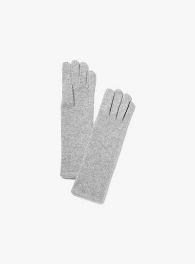 Shop Michael Kors Cashmere Gloves In Grey