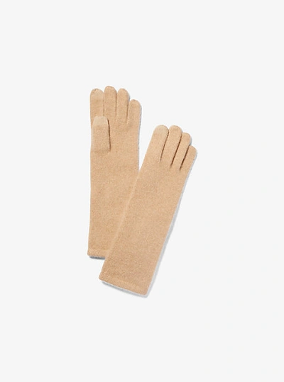 Shop Michael Kors Cashmere Gloves In Brown