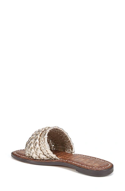 Shop Sam Edelman Giada Braided Slide Sandal In Gold Leaf