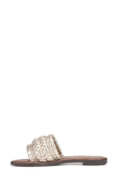 Shop Sam Edelman Giada Braided Slide Sandal In Gold Leaf